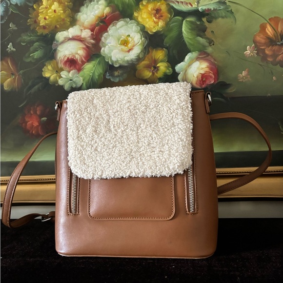 Anthropologie Sherpa-Trimmed Backpack brown main image 5